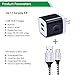 USB Charging Block, Android Phone Cable Cord NINIBER 2.1A Charging Box Brick with 6Ft Micro USB Charging Cable Android Power Cord and Dual USB Wall Charger Compatible for Samsung Galaxy S7 S6 J7
