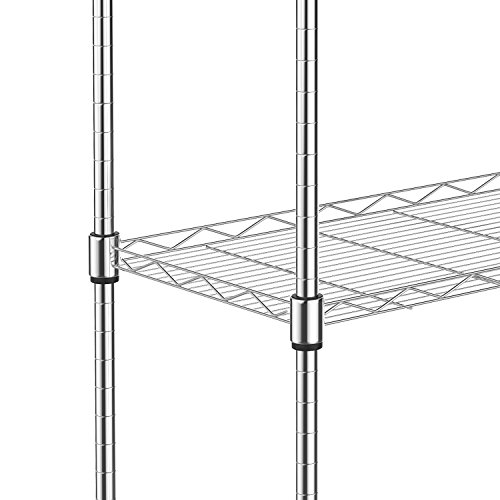 BATHWA 5Tier Wire Shelving Unit, Steel Heavy Duty Shelving Rack on