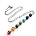 Top Plaza 7 Chakra Jewelry Sets - Healing Balance Energy 7 Chakra Bracelets + Necklace + Earrings(#3)