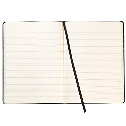C.R. Gibson Large Charcoal Gray Leather Journal Notebook, 7.5'' W x 10.25'' L, 192 Pages - //coolthings.us