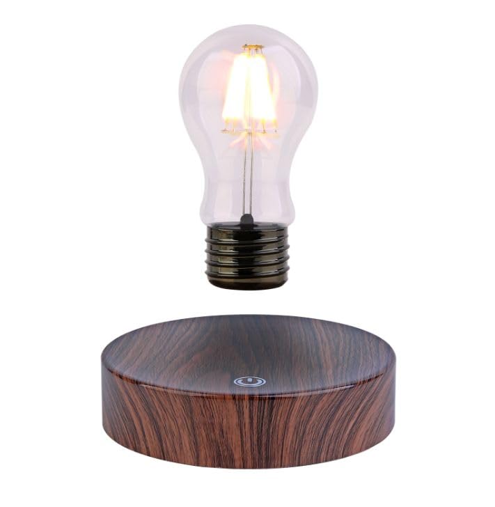 UVEHAS Levitating Light Bulb Rotating, Magnetic Levitation Lamp Floating Spinning LED Bulb Touch Control Night Lights for Room Office Desk Table Decoration