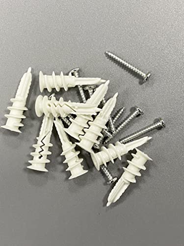 #8 Self Drilling Drywall Anchors and Screws Kit, 50pcs Wall Anchors and Screws for Drywall, 8 x 1-1/4