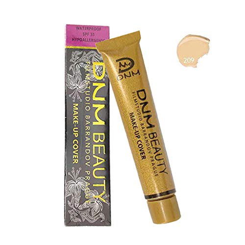 Aviat Small Gold Tube Concealer Full Coverage Cream Concealing Foundation Makeup Repair for Blemish/Acne/Dark Circles/Red Blood/Scar