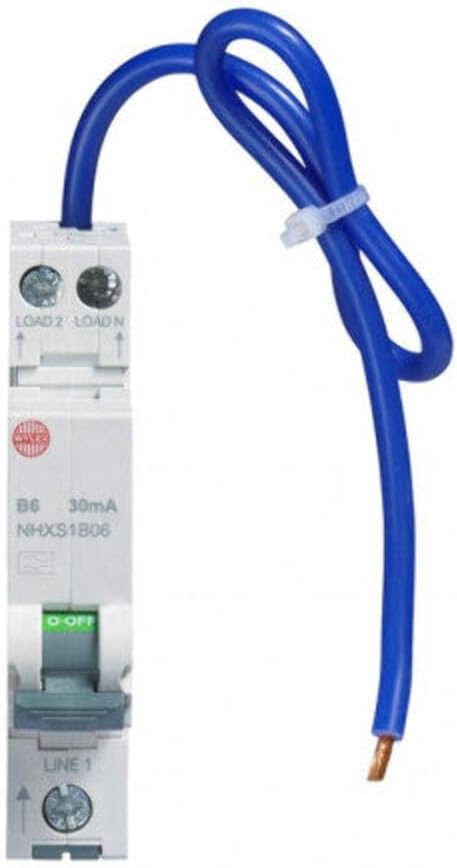 Wylex 6A Type B 6kA 30mA RCBO NHXS1B06 230/240V Circuit Breaker
