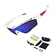 KastKing Coso Sport Sunglasses, 4 Interchangeable Colors with Polarized Lenses, Ultimate Safety Impact Resistant, UV Eye Protection, Unbreakable TR90 Frame