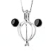 Mix 6 Different Designs 925 Sterling Silver Cage Pendants (Butterfly, Heart, Flower, Fox, Dragon, Pig)
