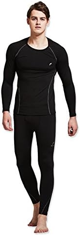 Feelvery Men's HEATPRO Active Performance Thermal Underwear for Men Fleece Lined Thermals Base Layer Long Johns Set