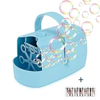 Supkiir Automatic Bubble Machine, Bubble Blower for Kids Powered by Plug-in or Batteries, with Two Bubbles Blowing Speed Levels for Party, Wedding, Outdoor Indoor Toys