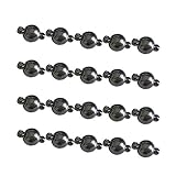 REVEW 20sets Round Brass Magnetic Jewelry Clasps For Bracelet Necklace Making Magnet Converter(Black 6mm)