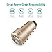 USB Car Charger RAVPower 24W 4.8A Metal Dual Car Adapter with iSmart 2.0 Charging Tech-Golden (Certified Refurbished)