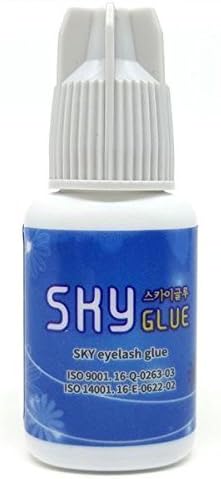 Super Strong Sky S Eyelash Extension Glue 5ml - Professional Black Bonding Adhesive for Long Lasting Semi Permanent Individual Lash Extensions - 1-2s Fast Drying / 5-6 Week Retention