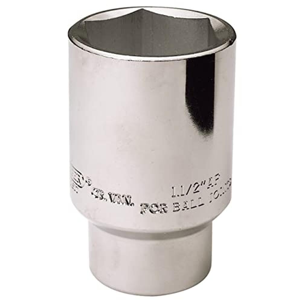 Draper 26916 Expert Hub Nut Socket, 1/2" Square Drive, 38mm, 1.1/2" AF , Blue