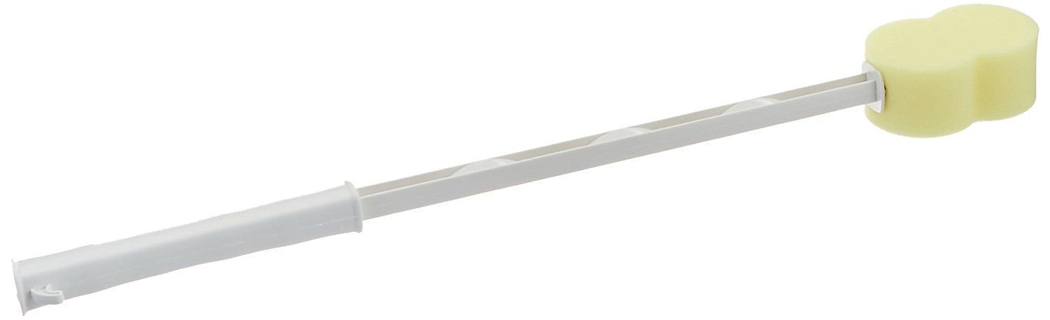 Sammons Preston Bath Sponge, Lightweight Long Handled Washer and Scrubber for Bath and Shower, Extended Reacher Cleaning Aid for Limited Range of Motion, Contour: Industrial & Scientific