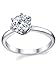 Metal Masters 1.25 Carat Round Brilliant Cubic Zirconia CZ Sterling Silver 925 Wedding Engagement Ring Size 4 to 11