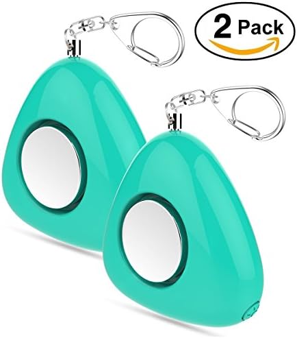 UTOPER Personal Alarm Keychain 2 Pack Self-Defense Emergency Sound Weapon Safe Security Siren Alarm with LED Flashlight for Women Children -Blue