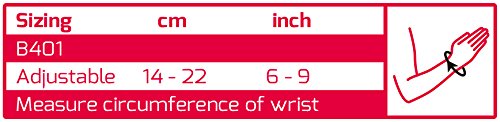 BraceUP® Wrist Compression Strap and Support, One Size Adjustable (Silver), 1 PC