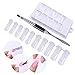 NICOLE DIARY 200Pcs False Nail Tips Quick Building Extension Mold Full Cover Nail Form Gel UV Builder Nail Gel Tips with 1 Pc Dual-ended Acrylic Painting Brush Spatula Nail Art Tool (#1)