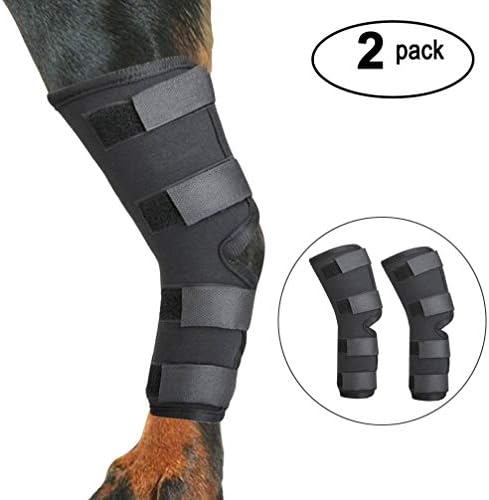 Ranphy Dog Hind Leg Brace Canine Rear Hock Joint Wrap Compression Sleeves for Wound Healing Injuiry Preventing Arthritis Recovering Ankle Protector Pair