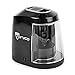 Electric Pencil Sharpener – Black Design Helical Metal Blade 3 Types of Sharpening for all Pencils Including Color Auto-Stop Feature – Electric Battery or USB Operated – Portable Safe