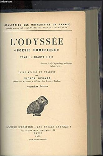 L Odyssee Poesie Homerique Chants I Vii Tome I5 Amazon De Victor Berard Bucher
