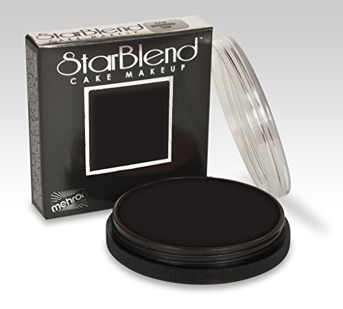 Mehron StarBlend Wet/Dry Cake Makeup, Black 2 Ounce