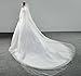 Bridalvenus Wedding Veils Bridal Cathedral Veil Long Veil Chapel Veil with Comb (118 inches/3m, Two Tiers Veil (ivory)