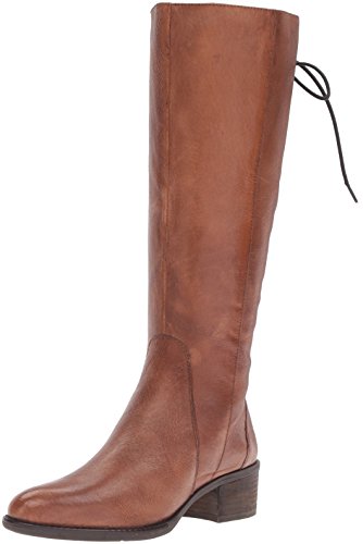 Steve Madden Women's Laceupp Western Boot, Cognac Leather, 7.5 M US