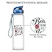 LEADO 32oz 1Liter Motivational Tracking Water Bottle w/Time Marker - Looks Like a Beauty Drinks Like a Beast - Funny Mothers Day, Birthday Gifts for Women, Wife, Mom, Daughters, Friends, Sister, Her