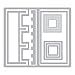 Sizzix Square Flip its Card Triple Framelits Dies, 10/Pack