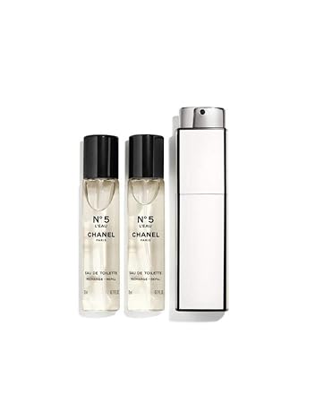 chanel no 5 eau de toilette purse spray refills 3x20ml