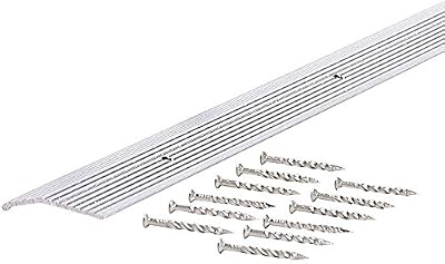 M-D Building Products 78071 Fluted 1-3/8-Inch by 36-Inch Carpet Trim, Silver