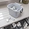 Addis 518384 Eco 100% Plastic Everyday Kitchen Food Waste Compost Caddy Bin, 4.5 Litre, Recycled Light Grey