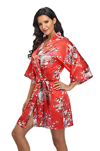 Cromwell Women's Floral Bride Kimono Robe