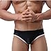 Outtop (TM) Men's Sexy Lycra Mesh Bulge Sexy Low Rise Jock Straps Briefs Thong Shorts Underpants (M, Black)
