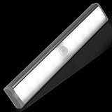 Night Light, Motion Sensor Light with 10 LED Lights, Wireless Cabinet Lights Stick-on Anywhere with Magnetic Strip (1Pack, Battery Operated)