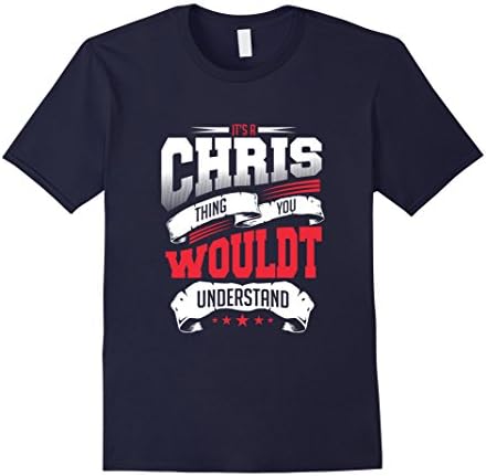 Men's Hello My Name Is Chris Perfect Say My Name T-Shirt Small Navy