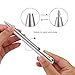 kyinflose Rollerball Gift Pens, Smooth Gel Ink Metal Twist 0.5mm Nice Black Pen Set(0.7mm Black & Blue Pen Refills), Fine Point Pens for Man/Woman, Silver