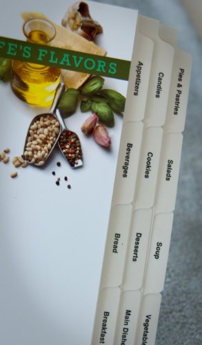 Ahh Hah! Family Recipe Organizer Kits: LONG Index Tabs for Three-ring Binder with Cover
