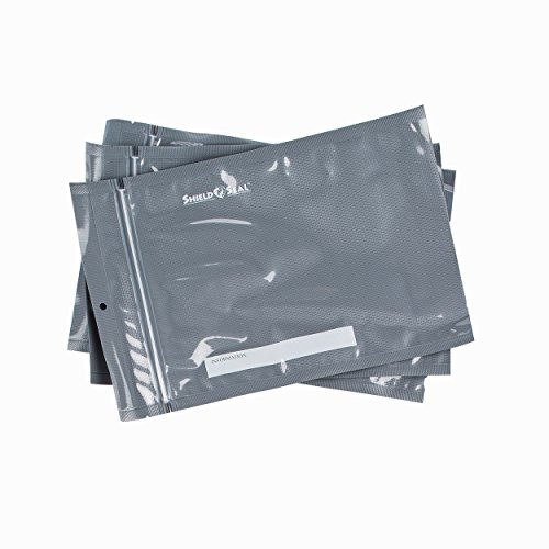 Click Here to See More Images ShieldNSeal 8†x 12†Clear & Black Zipper Vacuum Sealer Bags SNS 1000