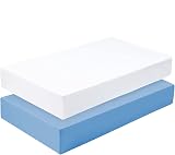 Dudu N Girlie Next2Me Fitted Sheets 51x85cm Jersey White Blue Pack 2