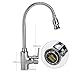360 Rotatable Hot and Cold Water Kitchen Sink Faucet Mixer Sink Faucet Single Handle Bar Tap with Flexible Neck