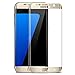 Amuoc HD Ballistic Glass Screen Protector for Samsung Galaxy S7 edge, 2 Pack,Gold
