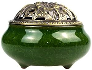 Celawork Incense holder Box Ceramice (Emerald Green)
