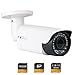 GW Security 5 Megapixel 2592 x 1920 Pixel Super HD 1920P Outdoor PoE 120FT Night Vision Weatherproof Security IP Camera with 2.8-12mm Varifocal Zoom Len