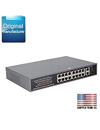 centropower 18 puerto POE interruptor (16 puertos PoE   2 Gigabit Uplink port  1 puerto SFP)   250 W   802.3 af (poe-2018   16e-250 W)