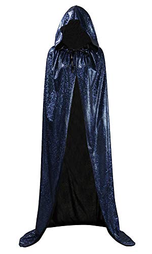 OurLore Unisex Full Length Hooded Cape Halloween Christmas Adult Cloak (Small, Black)