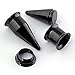PiercingJ Unisex Pair 2 in 1 Stainless Steel Taper Piercing Ear Tunnel Stretcher Expander 8G 6G 4G 2G 0G 00G Gauge Black