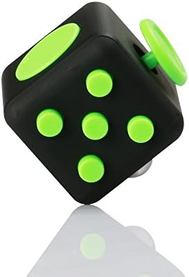 Fidget Cube Relieves Stress And Anxiety for Children and Adults, Make You Focus on Your Work(black /green)