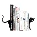 Black Cat Book Ends - Decorative Bookend for Shelves,Book Holder for Desktop, Cute Animal Decor for Home & Office, Gift for Cat Lovers L15.7(A Set) x D5 x H 7