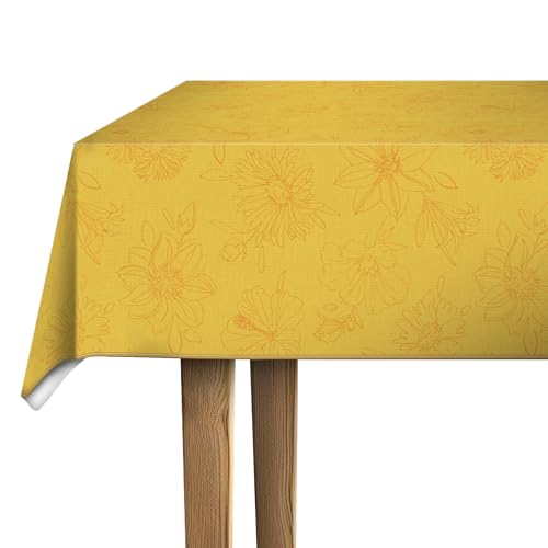 d-c-fix Waterproof Tablecloth Palmas yellow 250 x 150 cm (oval)